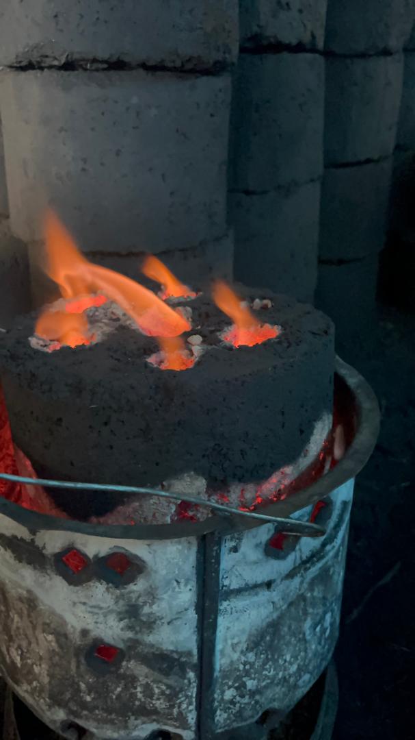 Eco blocks — clean, dancing flame